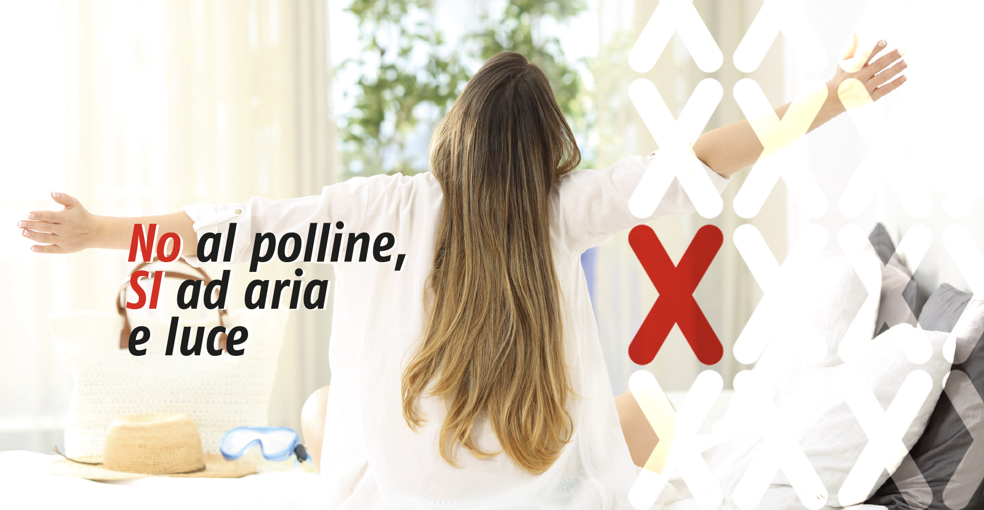 Schermo antipolline Batflex: No al polline, Si ad aria e luce